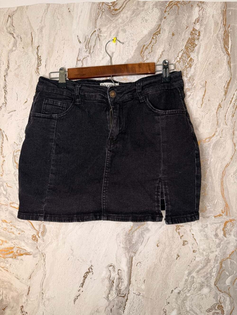 Luvamia Black Denim Skort Size M